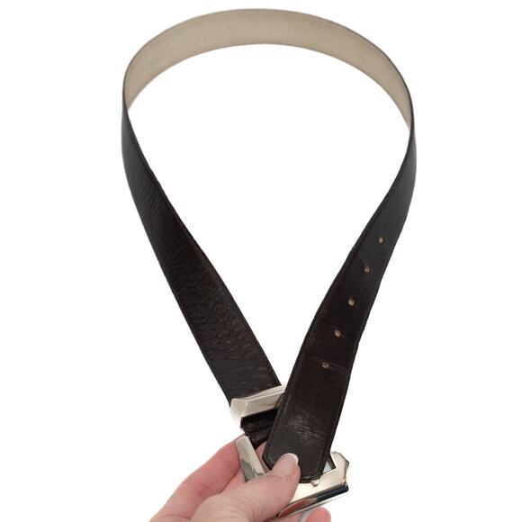 Christian Dior Dark Brown Leather Belt Size M/L - Picture 2 of 8